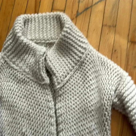 Cocogio  midi ivory wool cardigan made in Italy - Picture 3 of 6